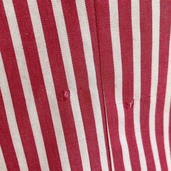 Chicos Pink and White Striped Collared Button Down Size 3 100% cotton no iron - Picture 4 of 11